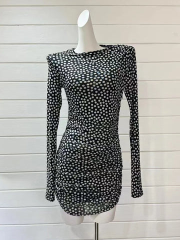 Vintage Hit Color Crocket Collar Mini Dress