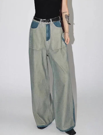 Women's Jeans Feminine Casual Vintage Style High Waist Wide Leg Pant