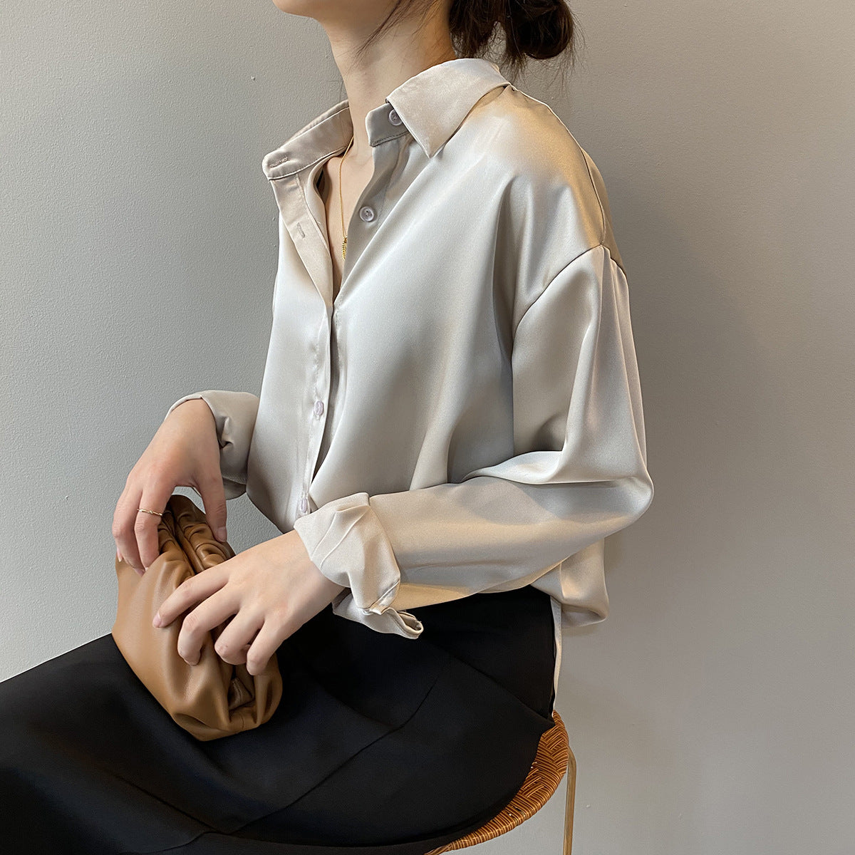 Satin shirts for women