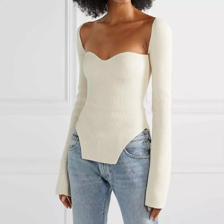 Knitted Long Sleeve Blouse