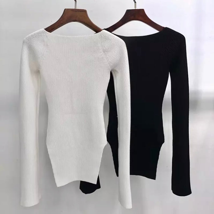 Knitted Long Sleeve Blouse