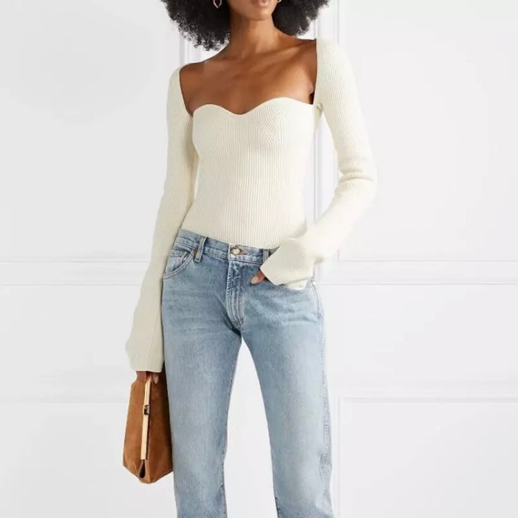 Knitted Long Sleeve Blouse